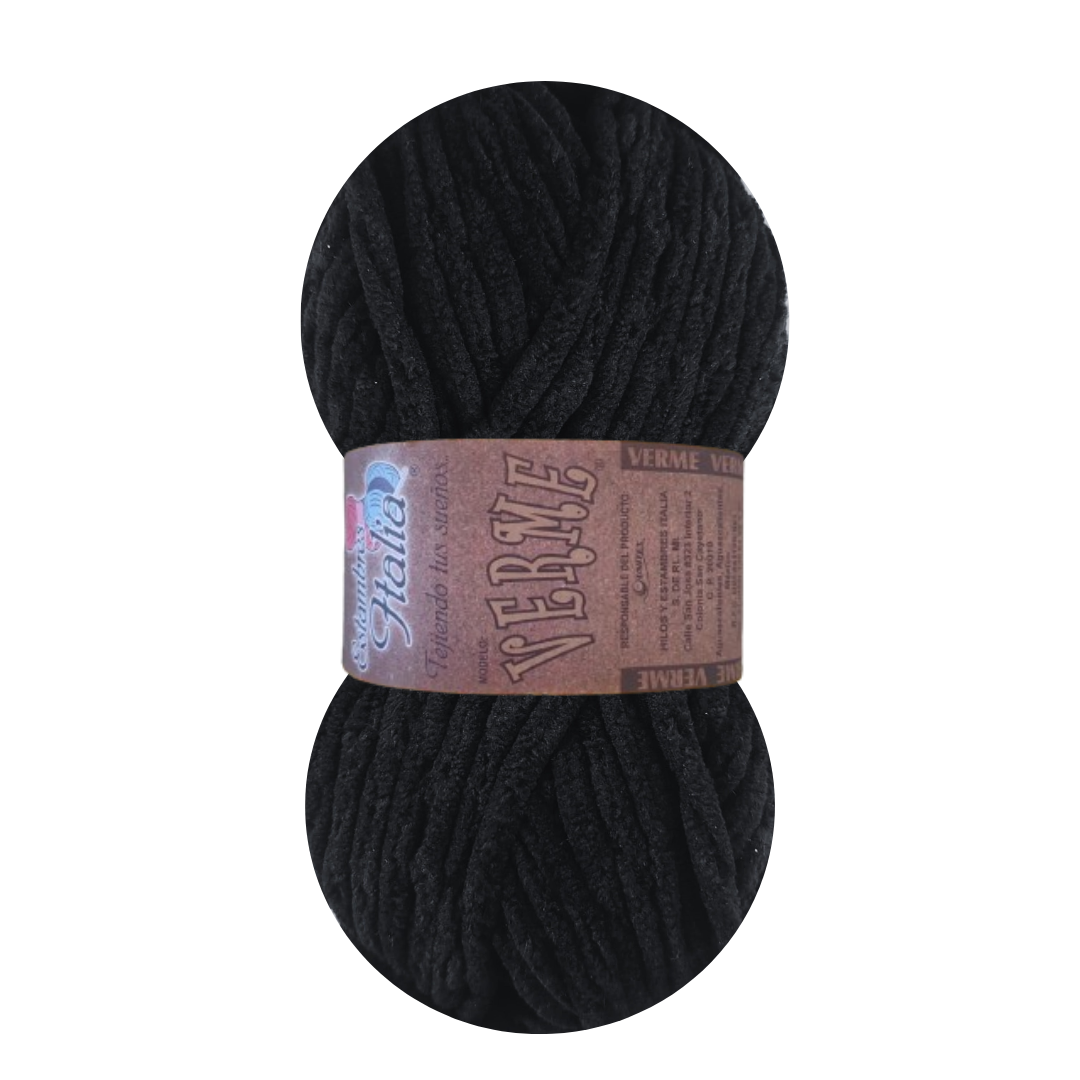 estambre chenille verme