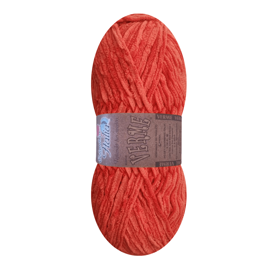 estambre chenille verme