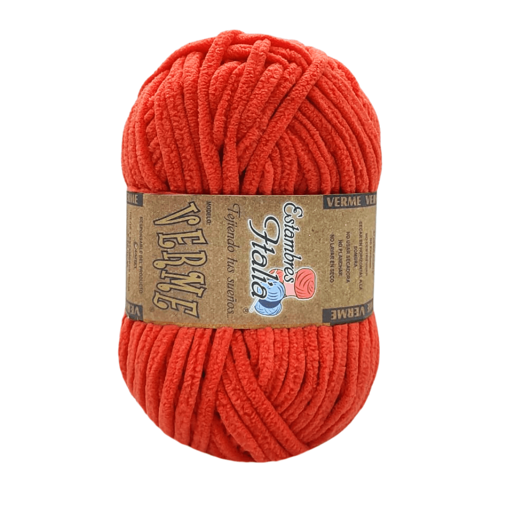 estambre chenille verme