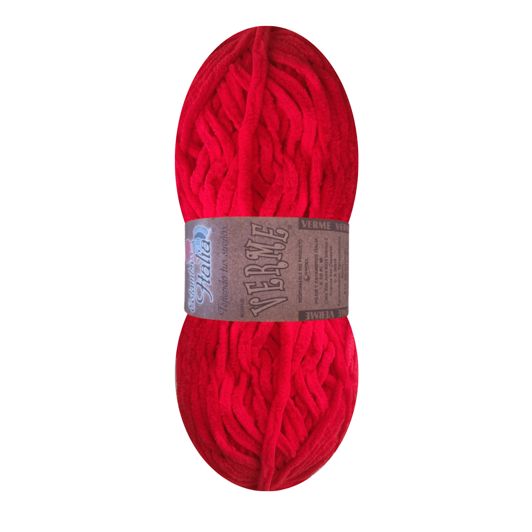 estambre chenille verme