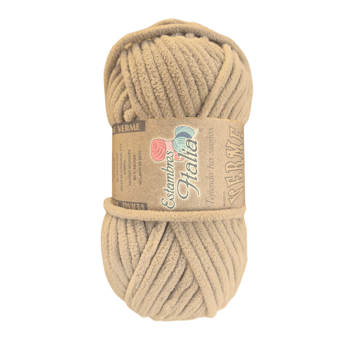 estambre chenille verme