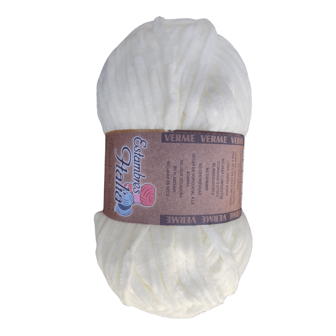 estambre chenille verme