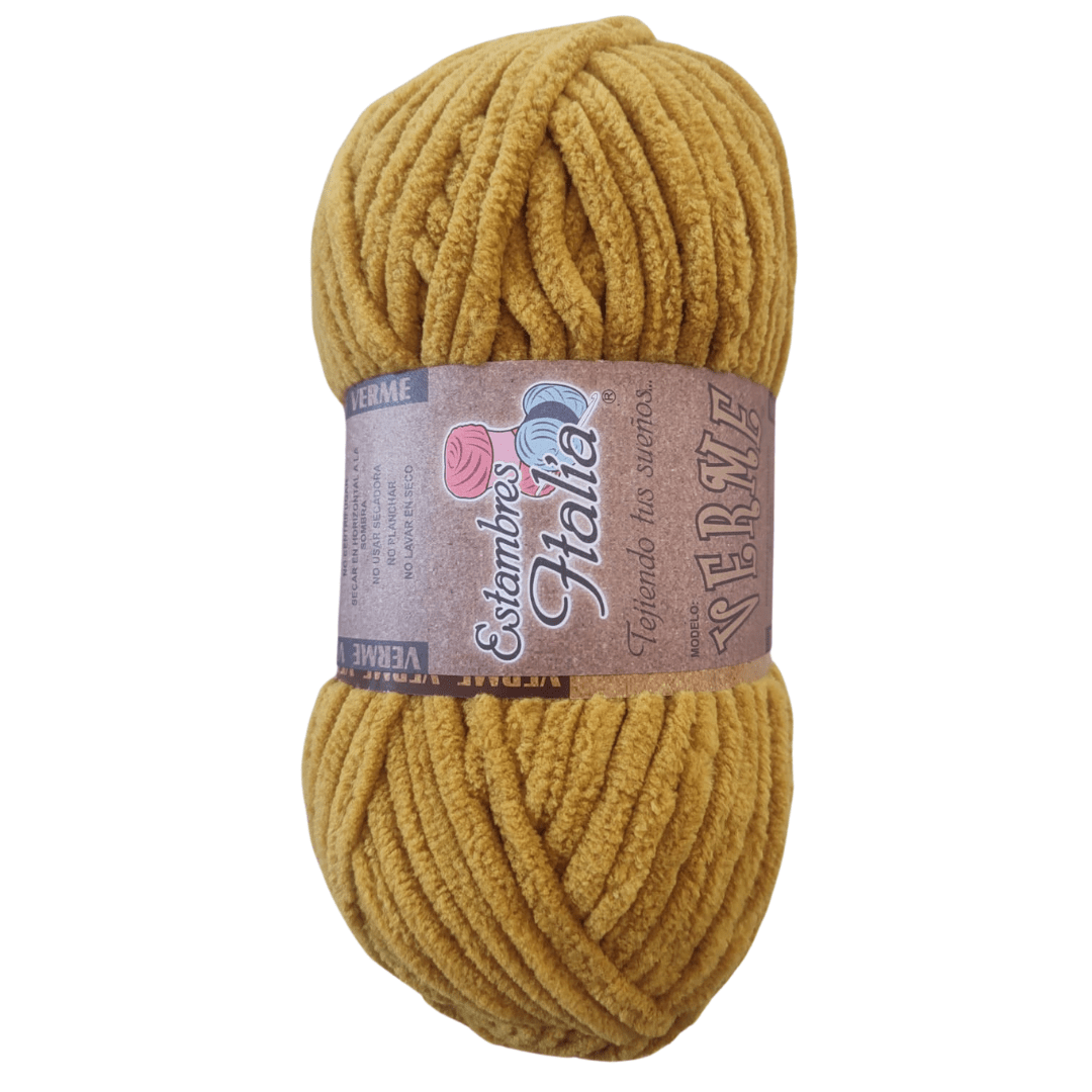 estambre chenille verme