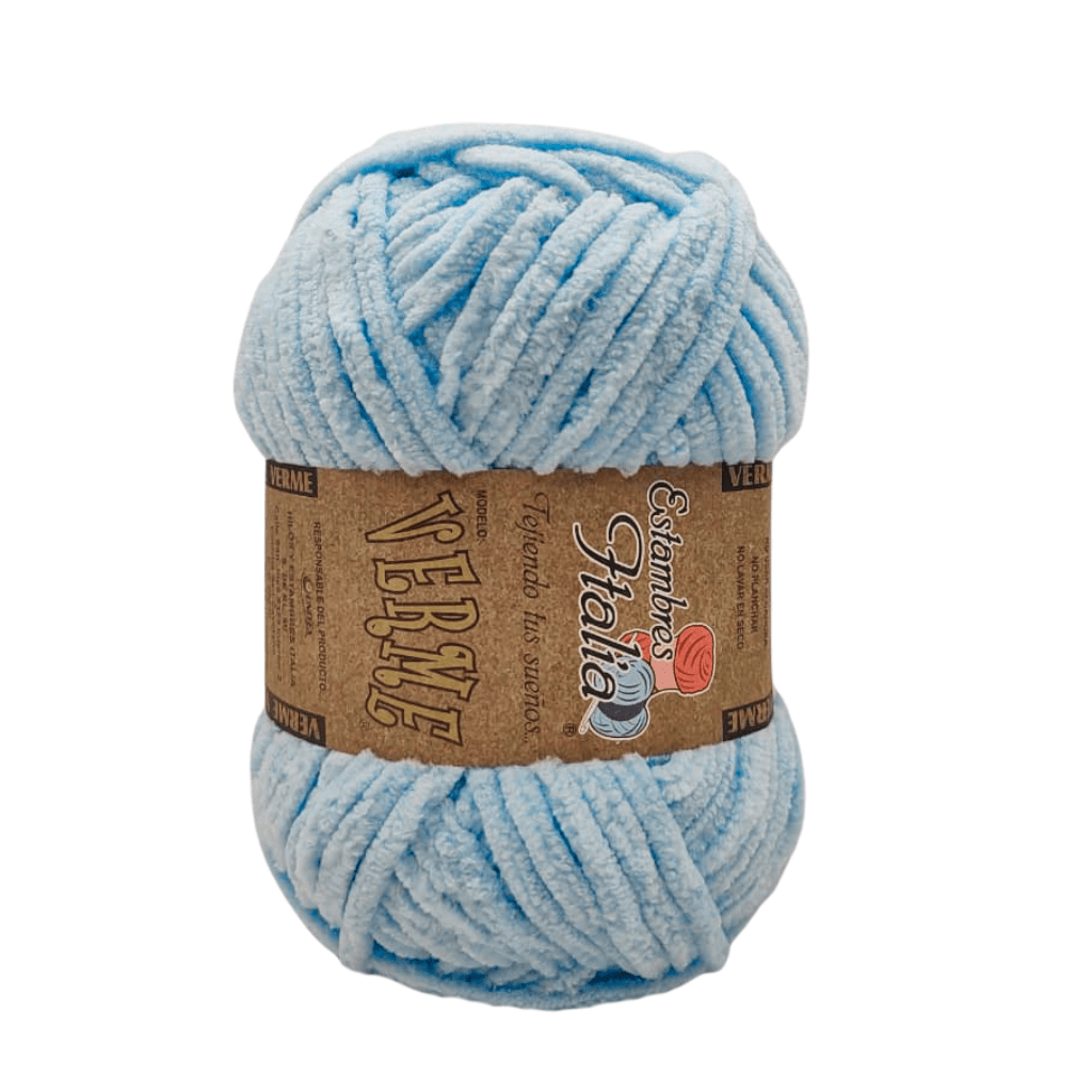 estambre chenille verme