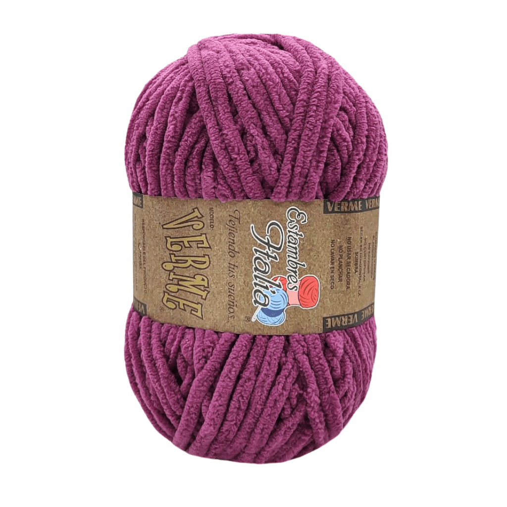 estambre chenille verme