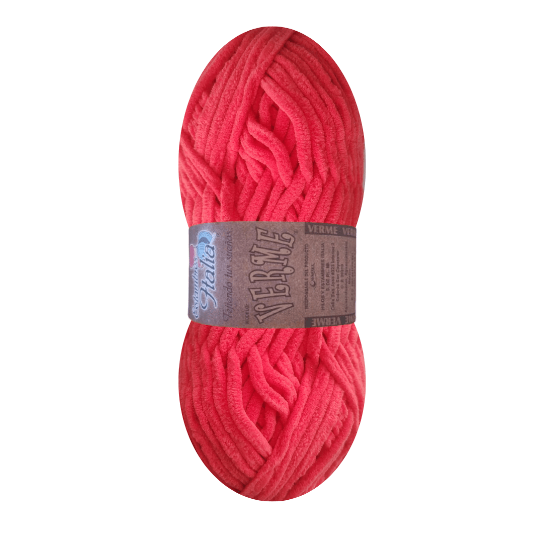 estambre chenille verme