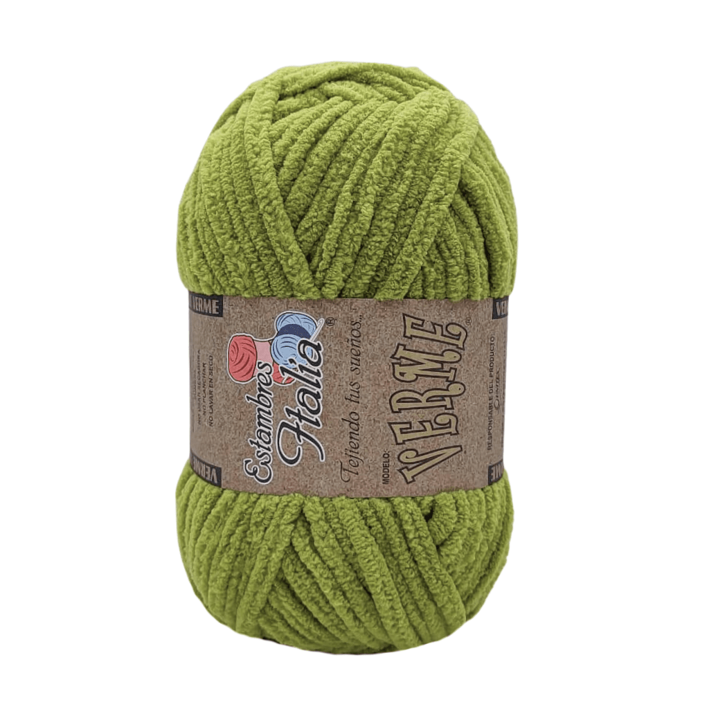estambre chenille verme