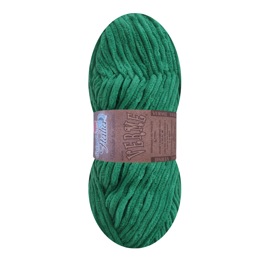 estambre chenille verme