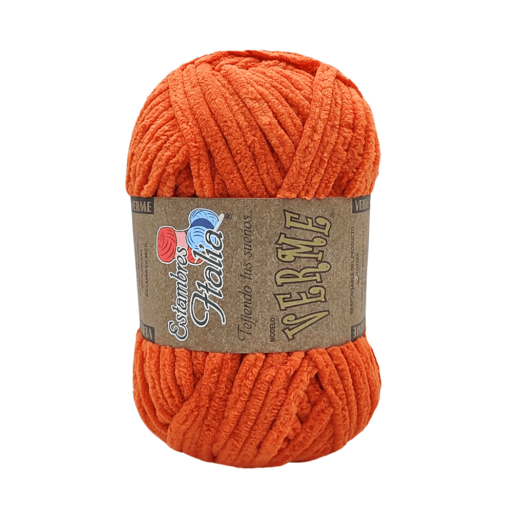 estambre chenille verme