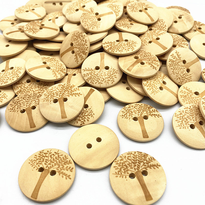 botones de árbol 20 mm 15 piezas