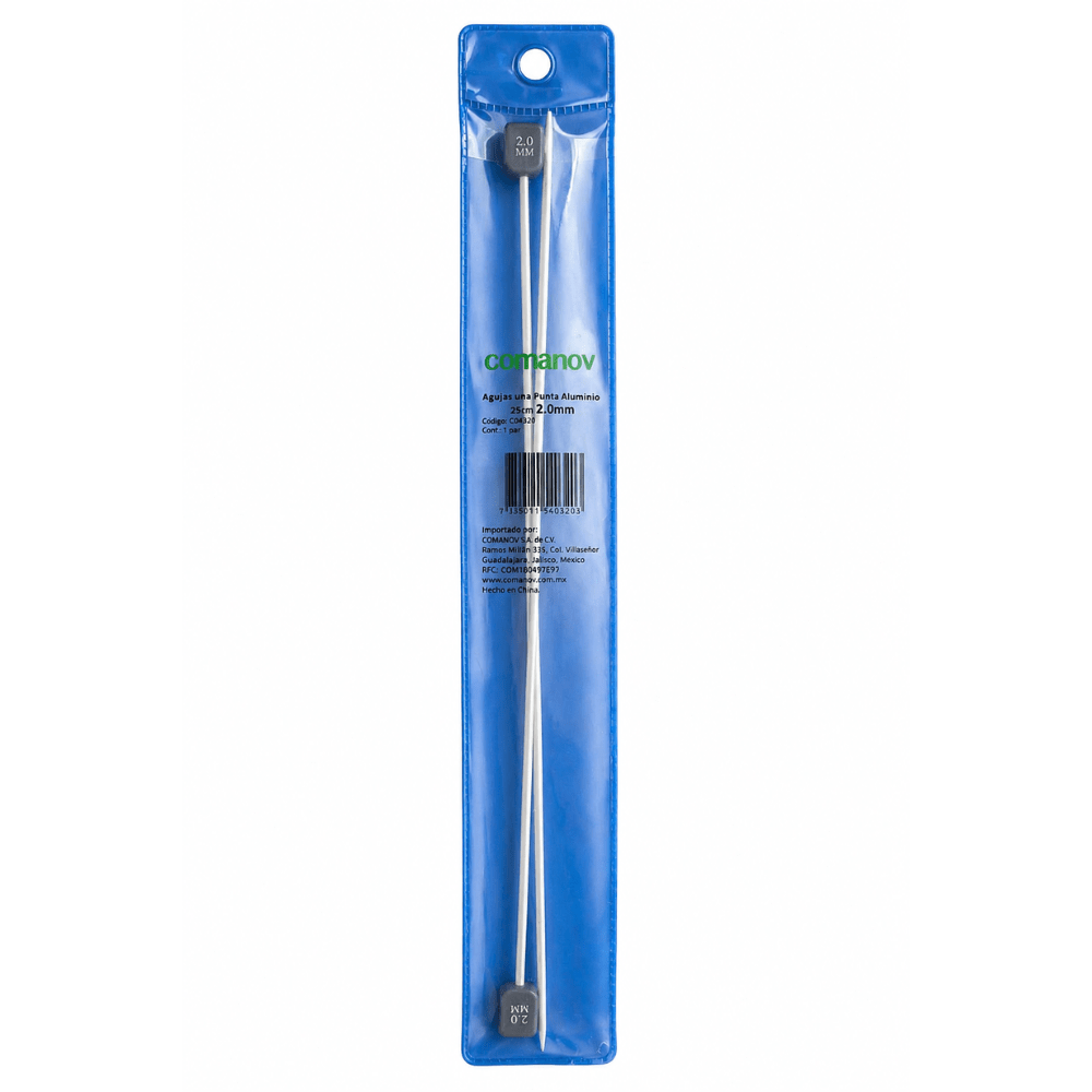 AGUJAS UNA PUNTA ALUMINIO 2 MM