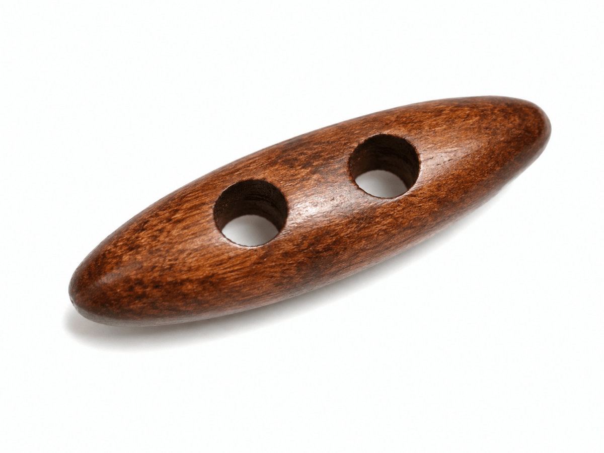 Botón de madera tipo cuerno 4 cm