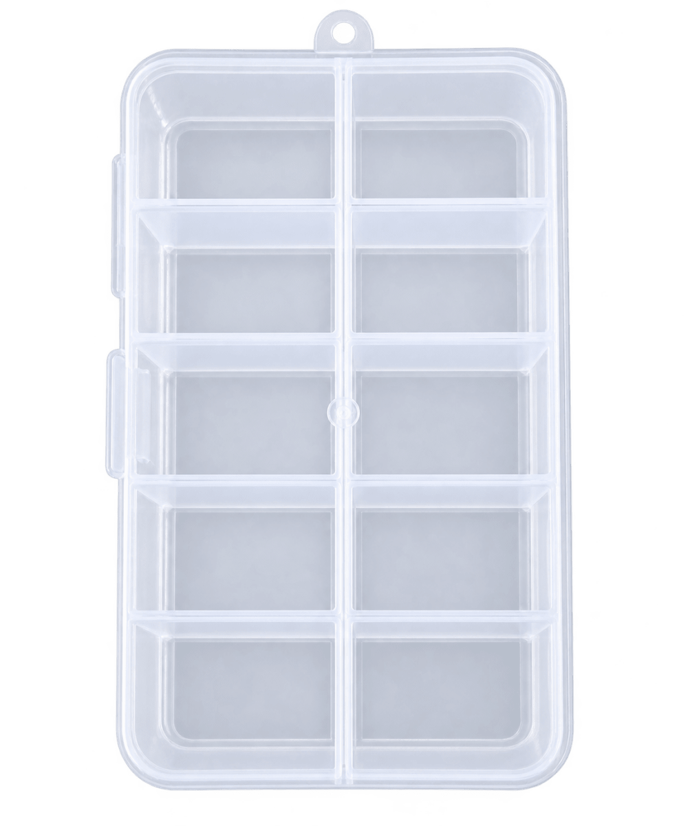 Caja Organizadora Transparente con 10 Divisiones