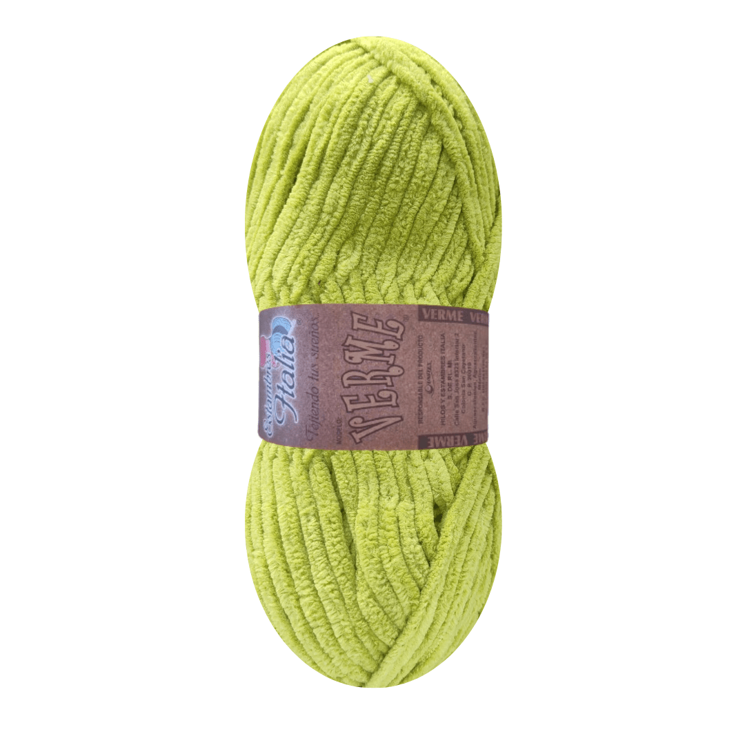 estambre chenille verme