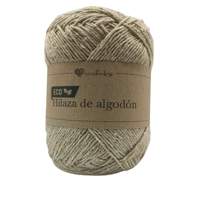Hilaza brillante de algodón ecológico 1 mm